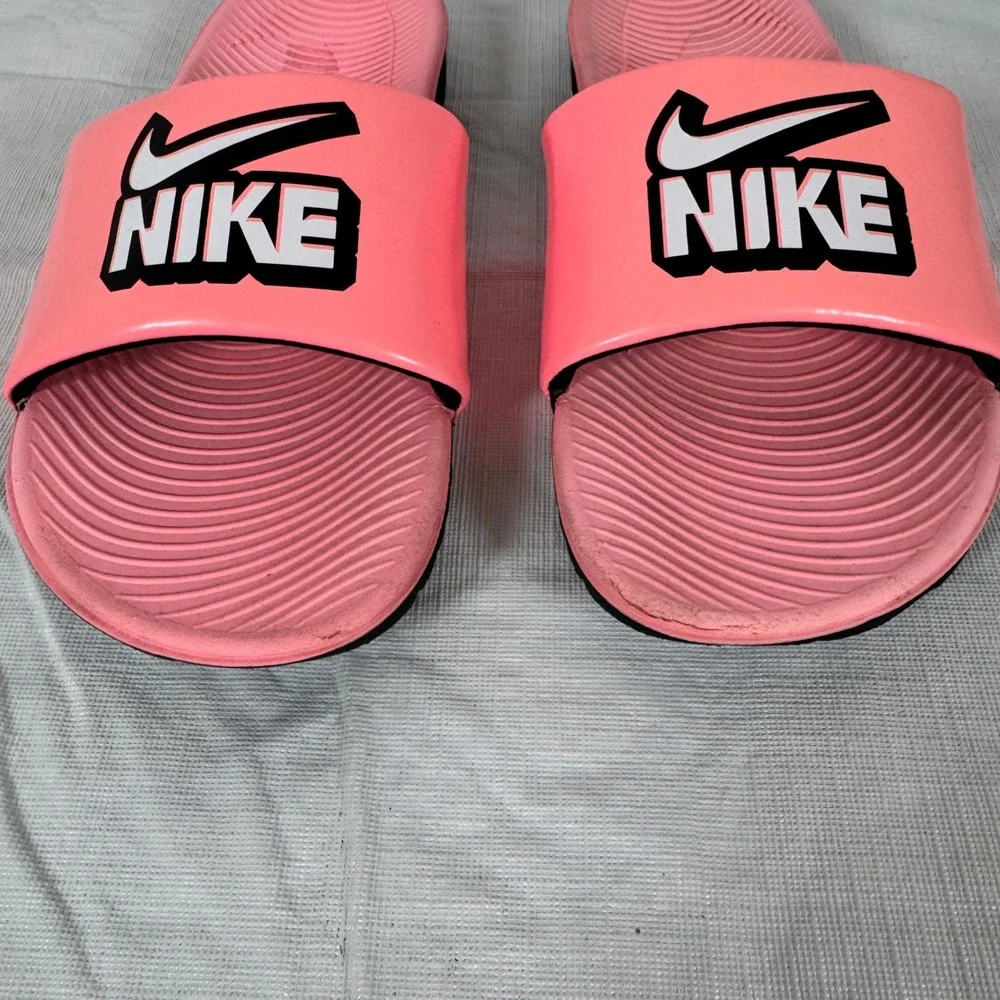Nike Kawa Slide Kids Pink Foam White Black DD3242-600 Size 5Y